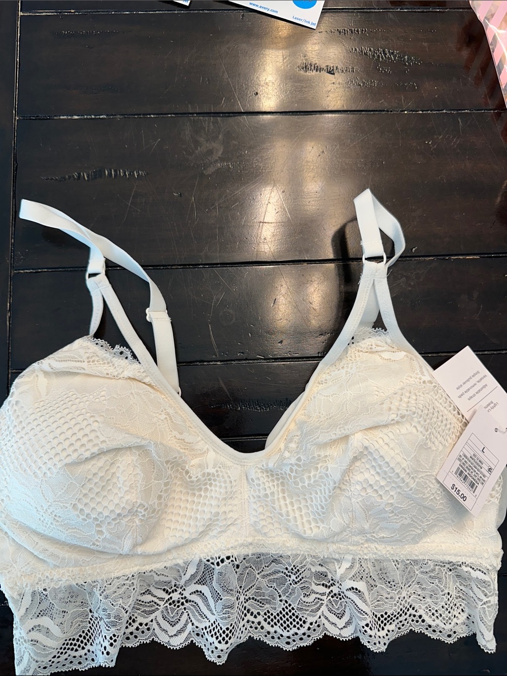 Target Ivory Lace Longline Bralette